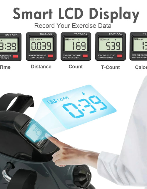 Load image into Gallery viewer, under Desk Exercise Bike, Foot Pedal Exerciser, Portable under Desk Pedal Stepper with Digital Display, Mini Leg Exerciser for Home
