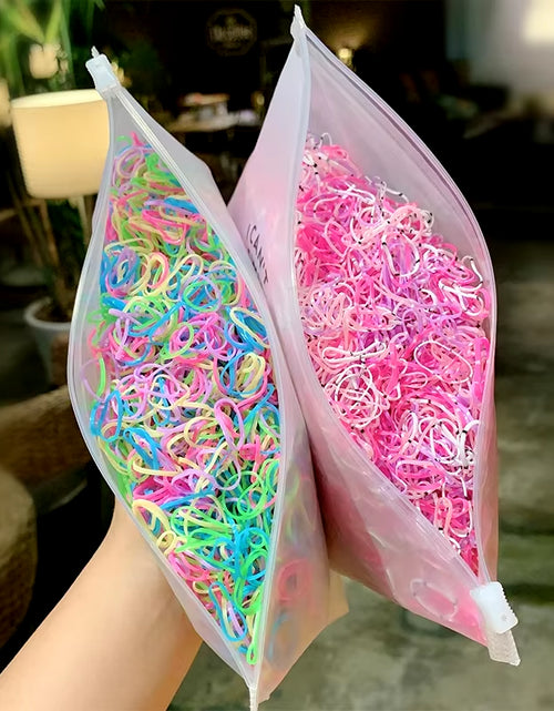 Load image into Gallery viewer, 1000Pcs/Pack Girls Colorful Small Disposable Rubber Bands Gum for Ponytail Hold Scrunchie Hair Bands Fashion Hair Accessories
