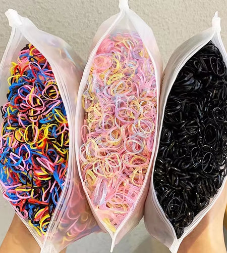 1000Pcs/Pack Girls Colorful Small Disposable Rubber Bands Gum for Ponytail Hold Scrunchie Hair Bands Fashion Hair Accessories