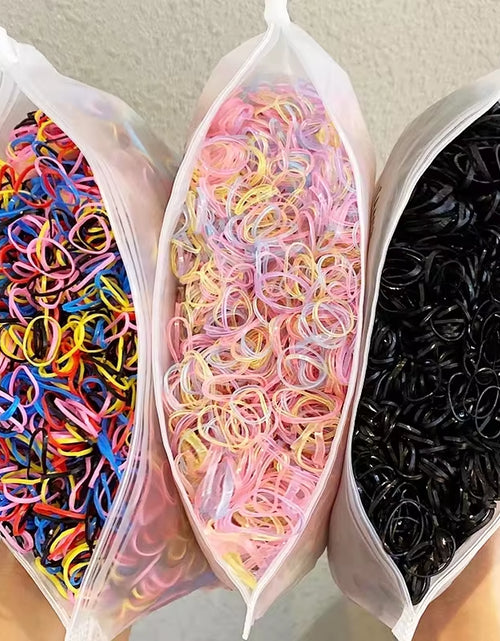 Load image into Gallery viewer, 1000Pcs/Pack Girls Colorful Small Disposable Rubber Bands Gum for Ponytail Hold Scrunchie Hair Bands Fashion Hair Accessories
